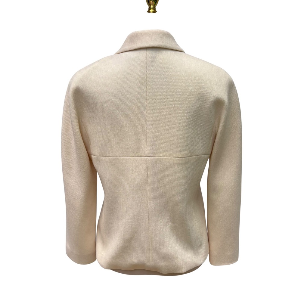 Emanuel Emanuel Ungaro Blazer Size 8 Cream
Wool Blend Mohair Notched Lapel - Picture 3 of 11
